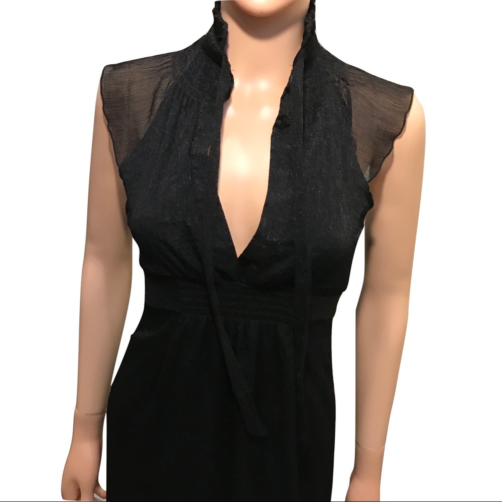 Black Cap Sleeved Semi- Sheer Love Culture Dress - Picture 4 of 8